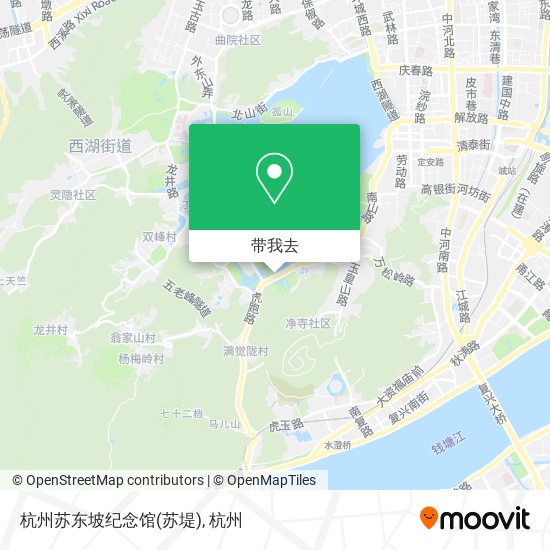 杭州苏东坡纪念馆(苏堤)地图