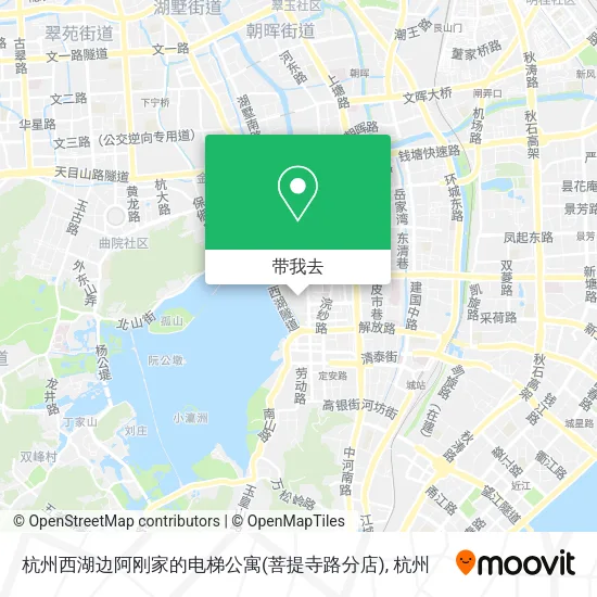 杭州西湖边阿刚家的电梯公寓(菩提寺路分店)地图