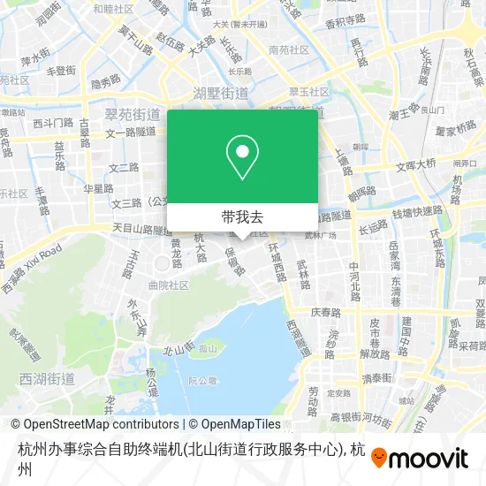 杭州办事综合自助终端机(北山街道行政服务中心)地图