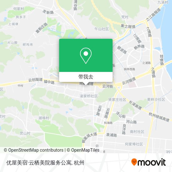 优屋美宿·云栖美院服务公寓地图