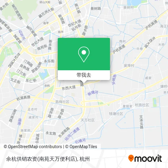 余杭供销农资(南苑天万便利店)地图