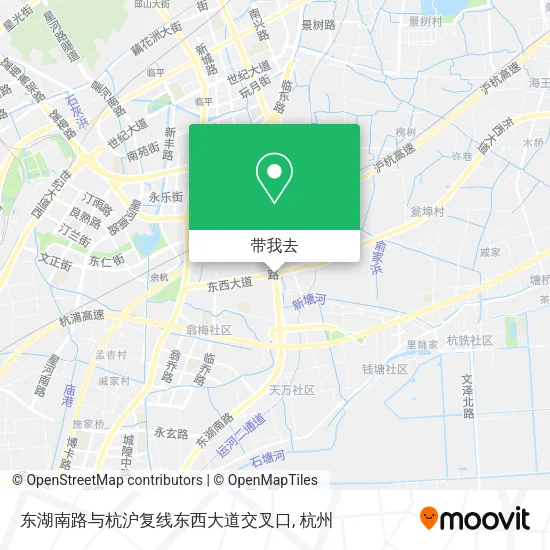 东湖南路与杭沪复线东西大道交叉口地图