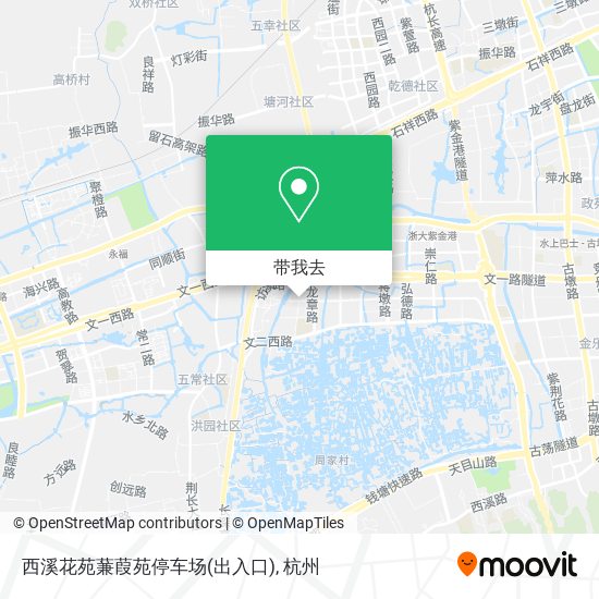 西溪花苑蒹葭苑停车场(出入口)地图