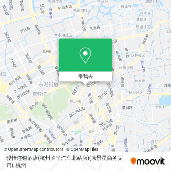 骏怡连锁酒店(杭州临平汽车北站店)(原景星商务宾馆)地图