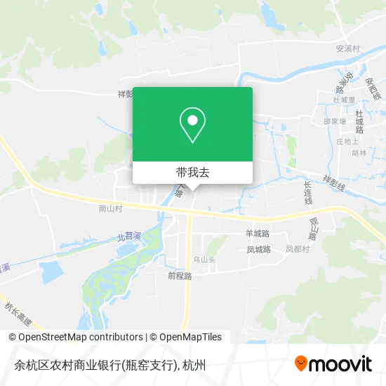 余杭区农村商业银行(瓶窑支行)地图