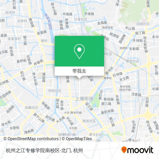 杭州之江专修学院南校区-北门地图