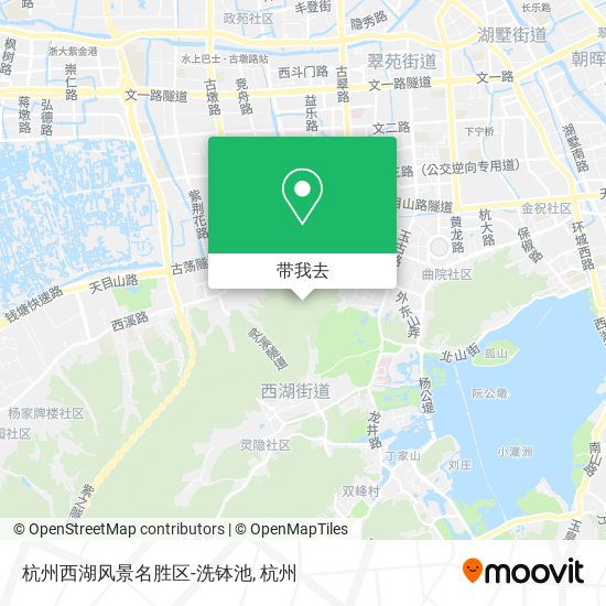 杭州西湖风景名胜区-洗钵池地图