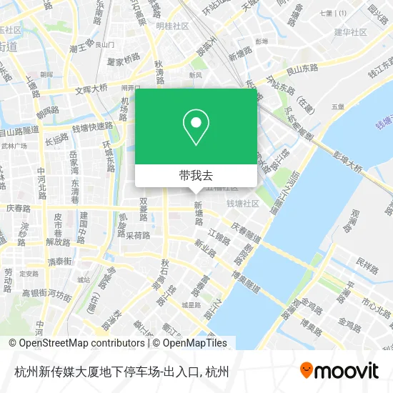 杭州新传媒大厦地下停车场-出入口地图