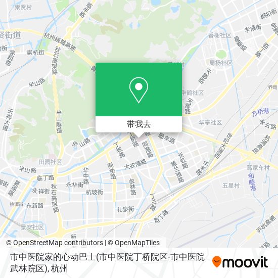 市中医院家的心动巴士(市中医院丁桥院区-市中医院武林院区)地图