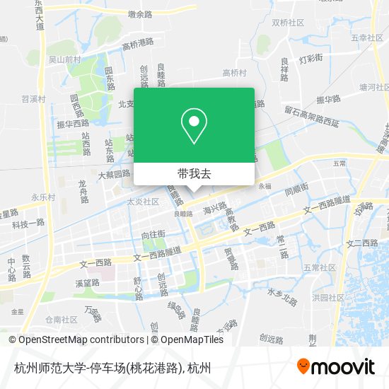 杭州师范大学-停车场(桃花港路)地图
