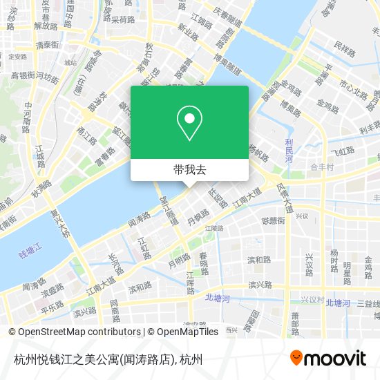 杭州悦钱江之美公寓(闻涛路店)地图