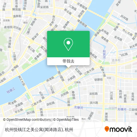 杭州悦钱江之美公寓(闻涛路店)地图