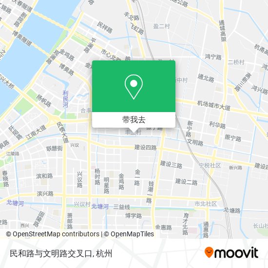 民和路与文明路交叉口地图