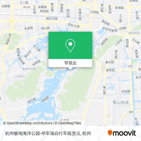 杭州极地海洋公园-停车场自行车租赁点地图