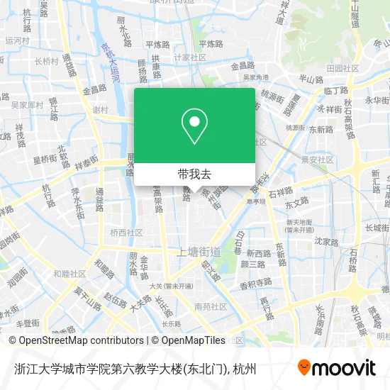 浙江大学城市学院第六教学大楼(东北门)地图