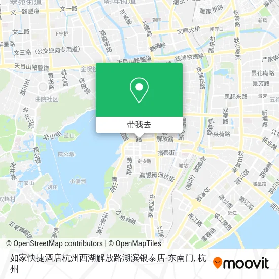 如家快捷酒店杭州西湖解放路湖滨银泰店-东南门地图