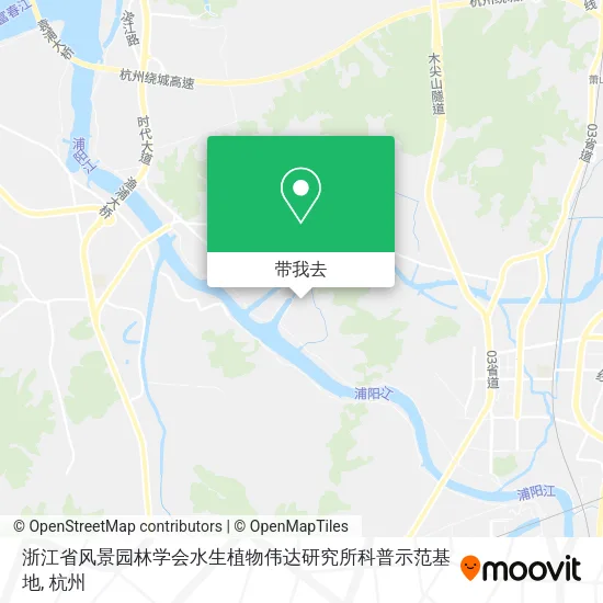 浙江省风景园林学会水生植物伟达研究所科普示范基地地图