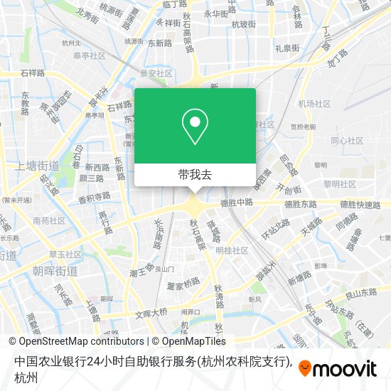 中国农业银行24小时自助银行服务(杭州农科院支行)地图