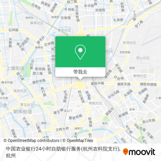 中国农业银行24小时自助银行服务(杭州农科院支行)地图