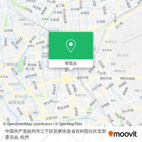 中国共产党杭州市江干区笕桥街道省农科院社区支部委员会地图