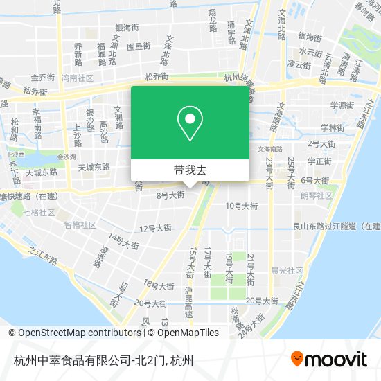 杭州中萃食品有限公司-北2门地图