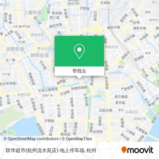 联华超市(杭州流水苑店)-地上停车场地图