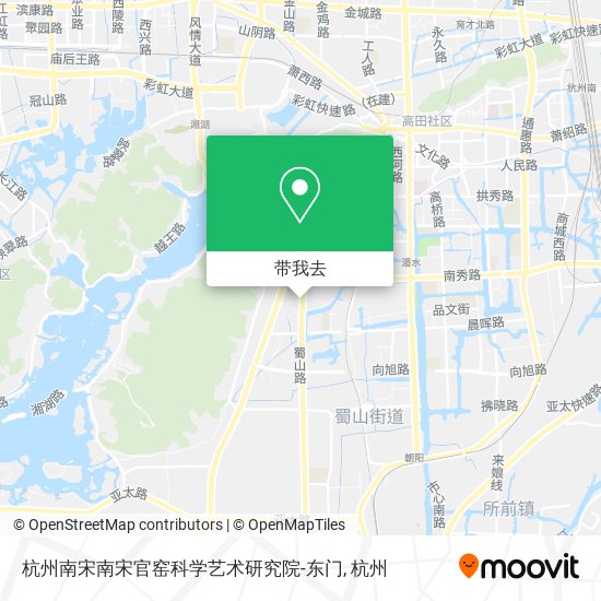 杭州南宋南宋官窑科学艺术研究院-东门地图
