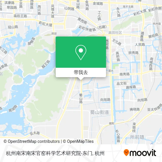 杭州南宋南宋官窑科学艺术研究院-东门地图