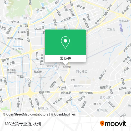 MG烫染专业店地图