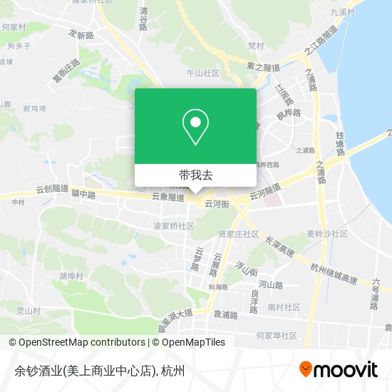 余钞酒业(美上商业中心店)地图