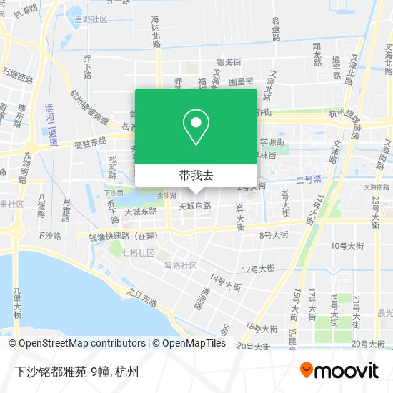 下沙铭都雅苑-9幢地图