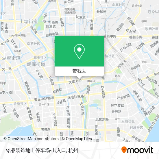 铭品装饰地上停车场-出入口地图