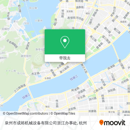 泉州市成裕机械设备有限公司浙江办事处地图