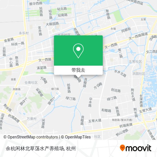 余杭闲林北草荡水产养殖场地图