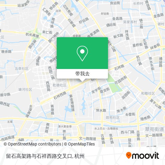 留石高架路与石祥西路交叉口地图