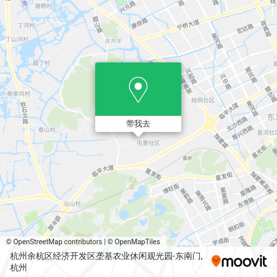 杭州余杭区经济开发区垄基农业休闲观光园-东南门地图
