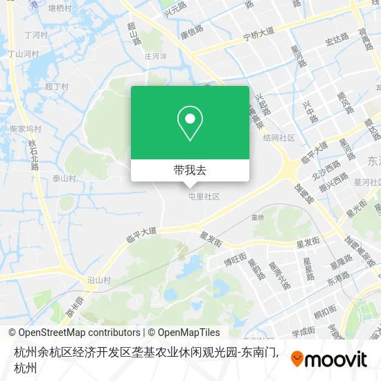 杭州余杭区经济开发区垄基农业休闲观光园-东南门地图
