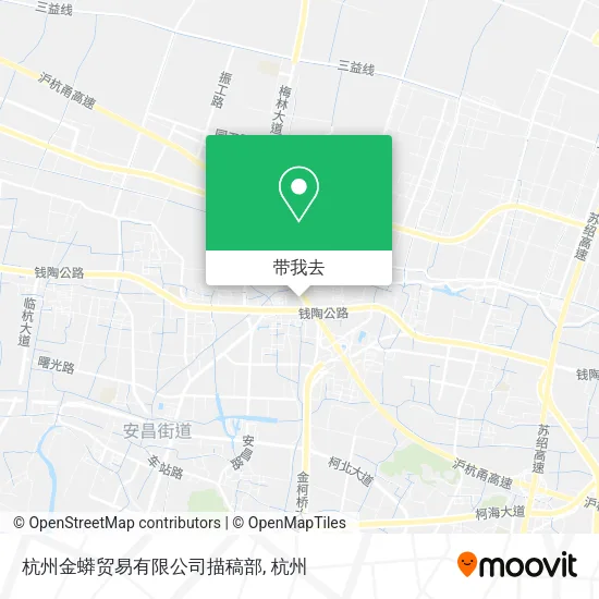 杭州金蟒贸易有限公司描稿部地图