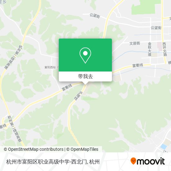 杭州市富阳区职业高级中学-西北门地图
