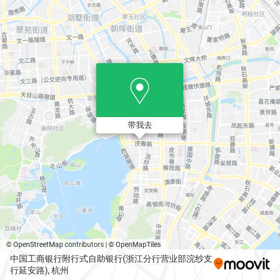 中国工商银行附行式自助银行(浙江分行营业部浣纱支行延安路)地图