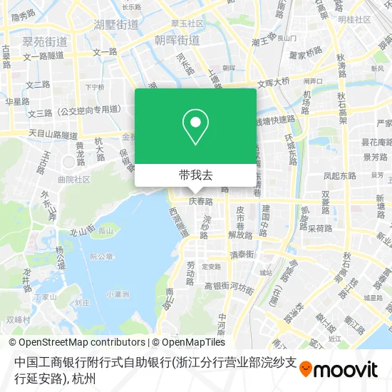 中国工商银行附行式自助银行(浙江分行营业部浣纱支行延安路)地图