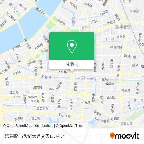 滨兴路与风情大道交叉口地图