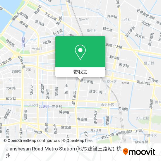 Jianshesan Road Metro Station (地铁建设三路站)地图