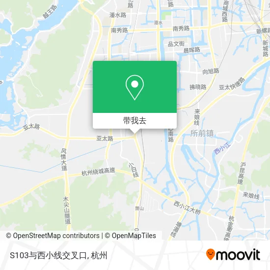 S103与西小线交叉口地图