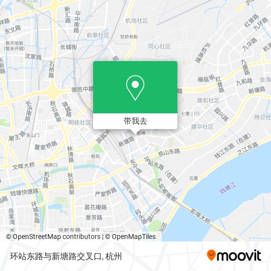 环站东路与新塘路交叉口地图