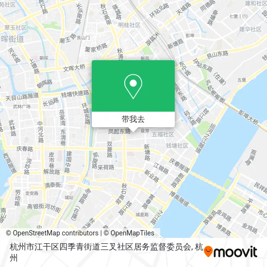 杭州市江干区四季青街道三叉社区居务监督委员会地图