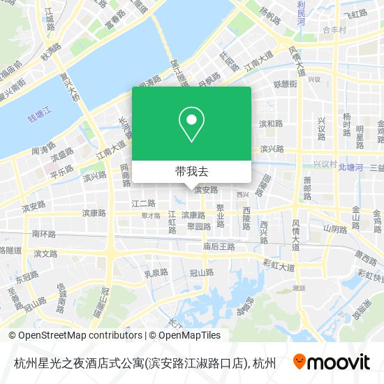杭州星光之夜酒店式公寓(滨安路江淑路口店)地图