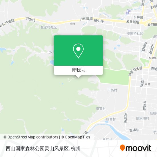 西山国家森林公园灵山风景区地图