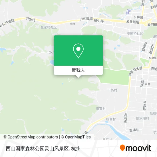 西山国家森林公园灵山风景区地图