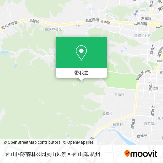 西山国家森林公园灵山风景区-西山庵地图